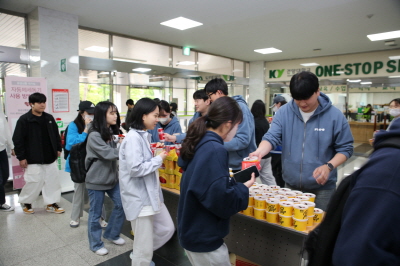 건양대, 중간고사 맞아 학생위한 콜팝 간식 응원에 나서